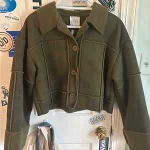 Grey bandit cropped Dakota jacket